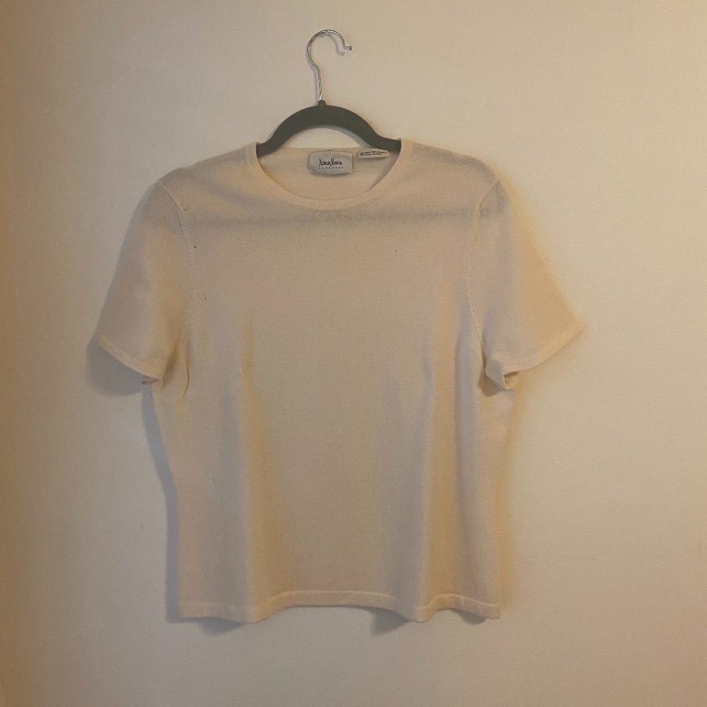 Beige Cashmere Tee Size M